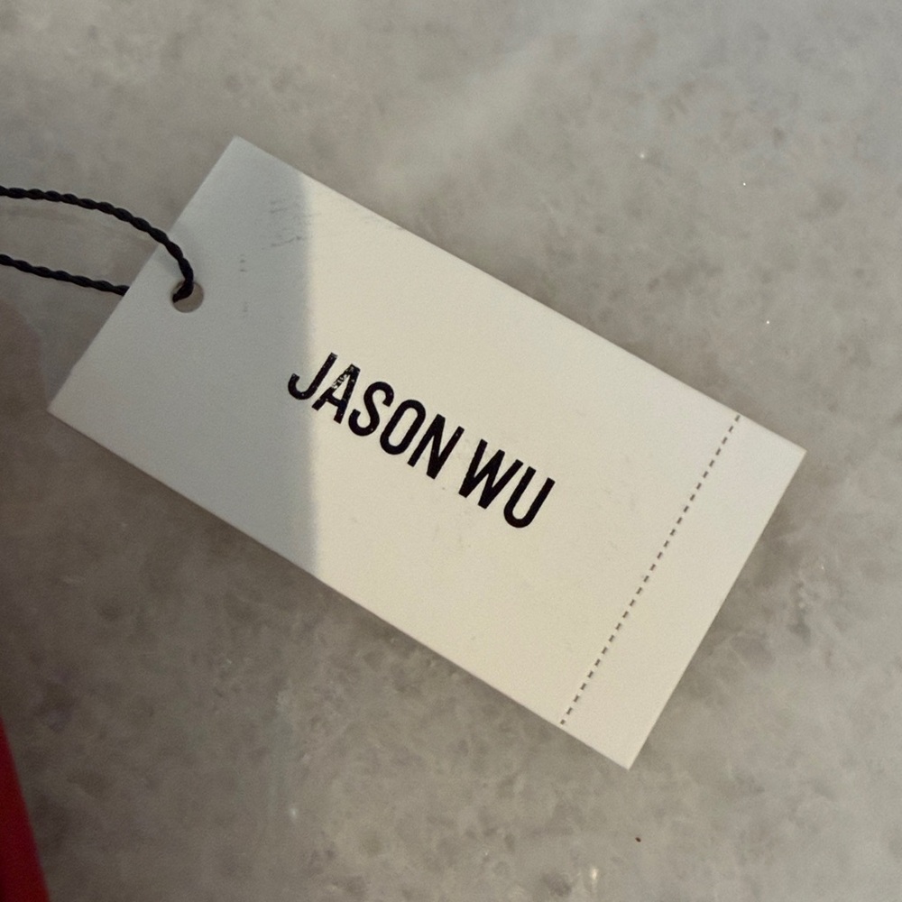 Jason Wu Red Pleated Twist-Front Shoulder Bag - Picture 3 of 8